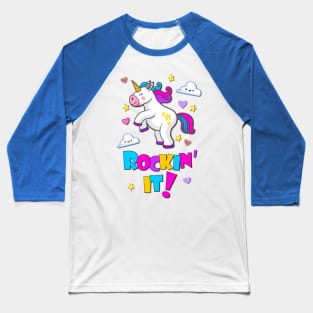 Rocking It Dancing Unicorn Baseball T-Shirt